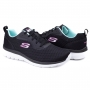 Tênis Feminino Skechers Bountiful - Preto/turquesa
