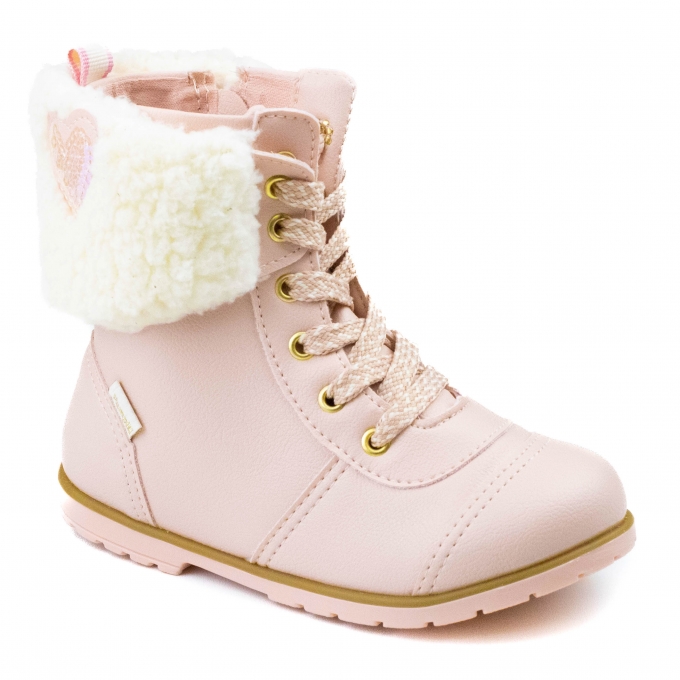 Coturno Infantil Feminino Pampili Pelo  - Rosa