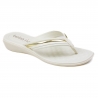 Chinelo Feminino Beira Rio Rasteiro Tira - Branco off/dourado