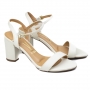 Sandália Feminina Salto Vizzano Pelica - Branco off