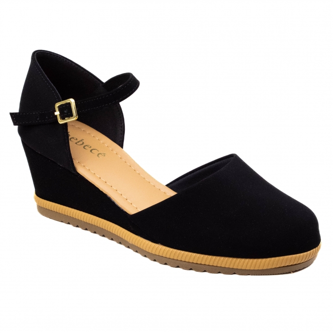 Sandália Feminina Bebecê Spadrille - Preto