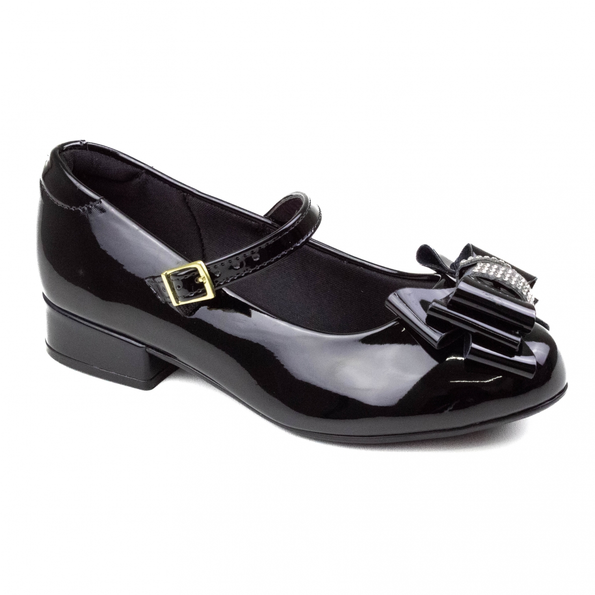Sapato Infantil Feminino Molekinha Laço Verniz - Preto