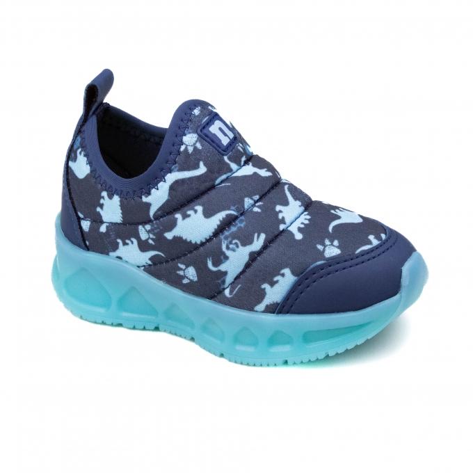 Tênis Bebê Masculino Novopé Led - Marinho/azul
