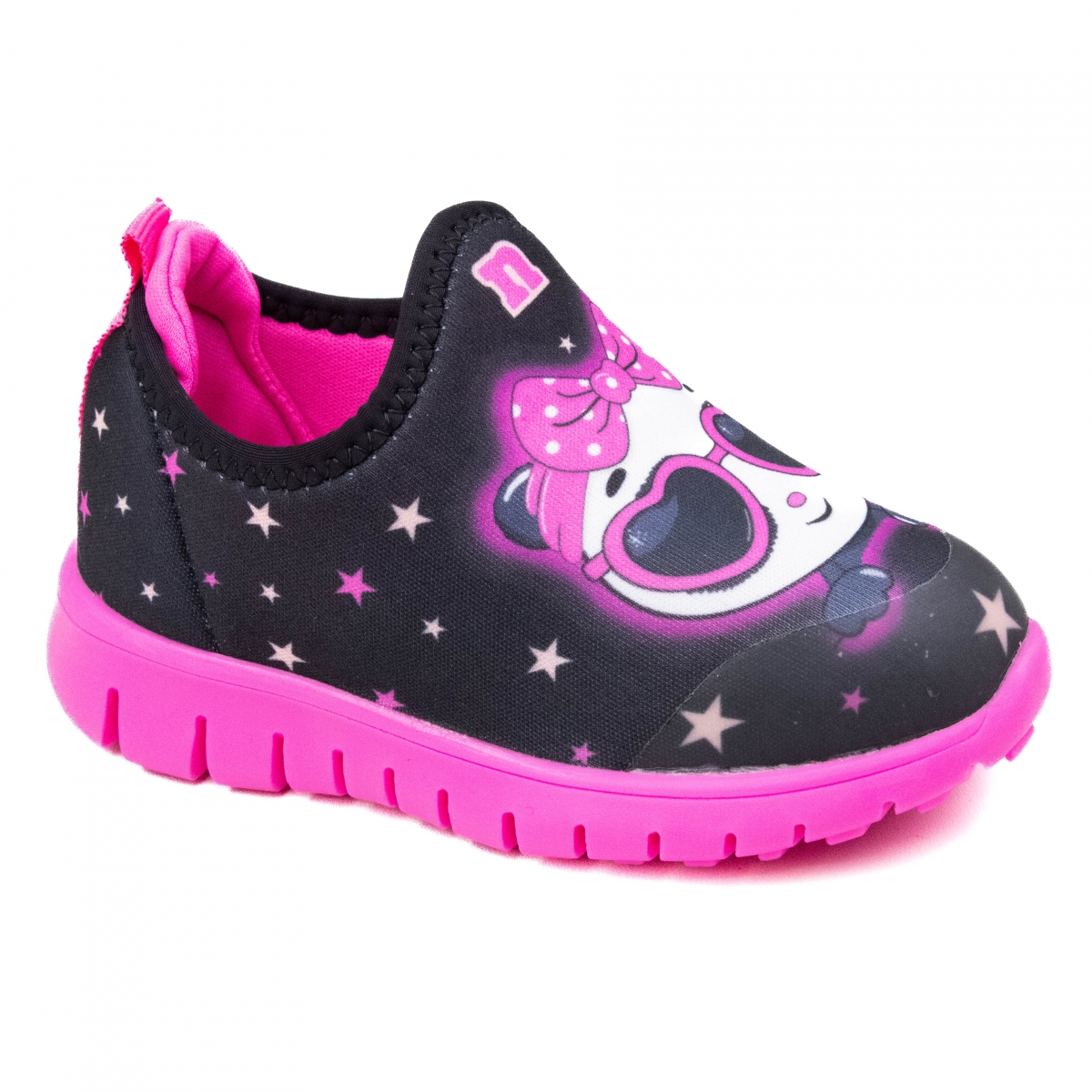 Tênis Bebê Feminino Novopé Personagem  - Panda/pink
