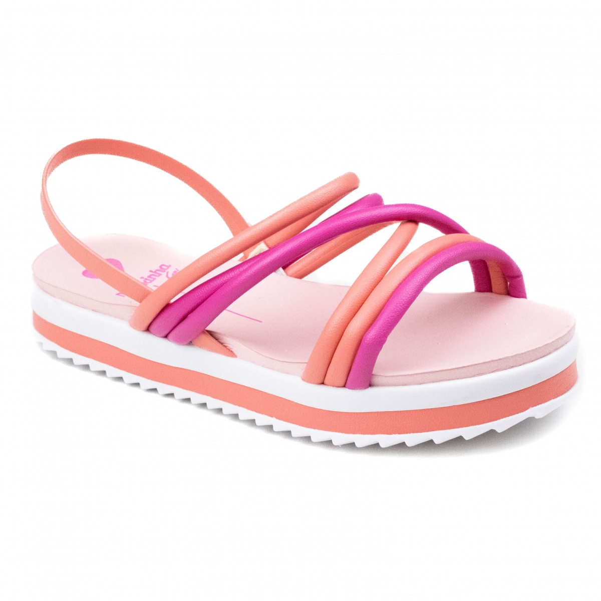 Sandália Infantil Feminina Molekinha Anabela Multi Color - Coral elegance/pink