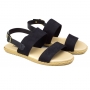 Sandália Feminina Moleca Tiras - Preto