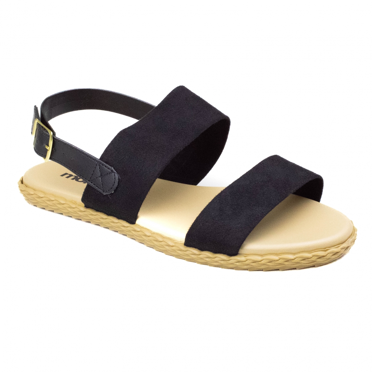 Sandália Feminina Moleca Tiras - Preto