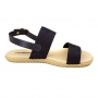 Sandália Feminina Moleca Tiras - Preto