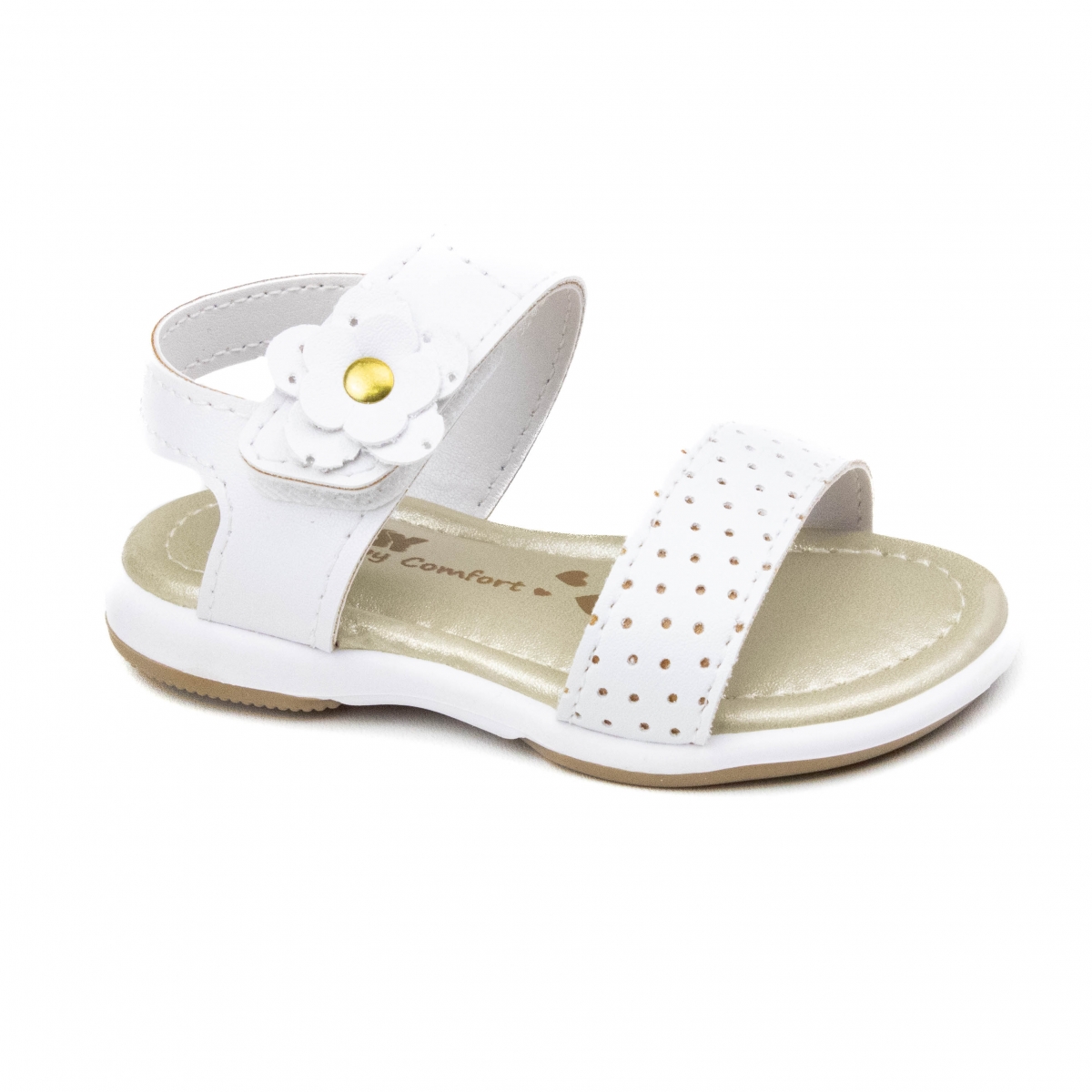 Sandália Bebê Feminina Kidy Equilíbrio - Branco