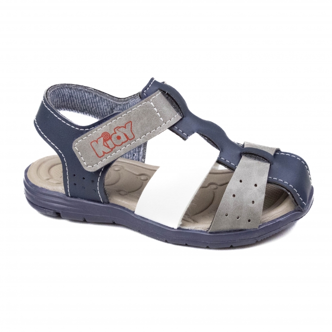 Sandália Bebê Masculina Kidy Equilíbrio  - Marinho/branco