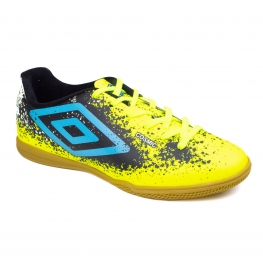 Chuteira Futsal Indoor Umbro Cosmic - Limao/azul/preto