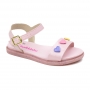 Sandália Infantil Feminina Molekinha Corações - Rosa