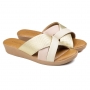 Tamanco Feminino Usaflex Anabela - Tricolor prata velha