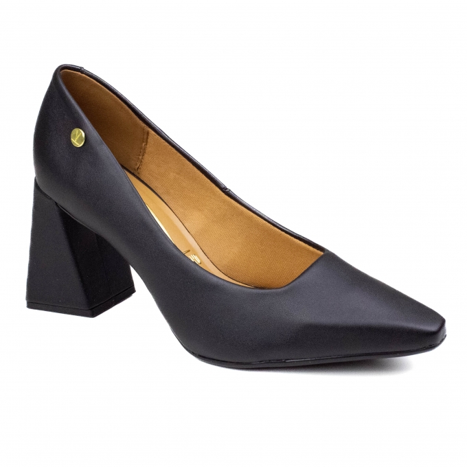 Scarpin Feminino Vizzano Salto Geométrico  - Preto