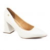 Scarpin Feminino Vizzano Salto Geométrico  - Branco off