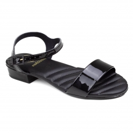 Sandália Infantil Feminina Molekinha Verniz Premium - Preto