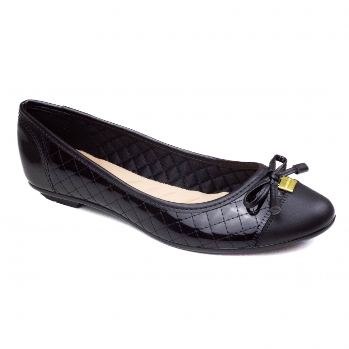Sapatilha Feminina Moleca Verniz - PRETO