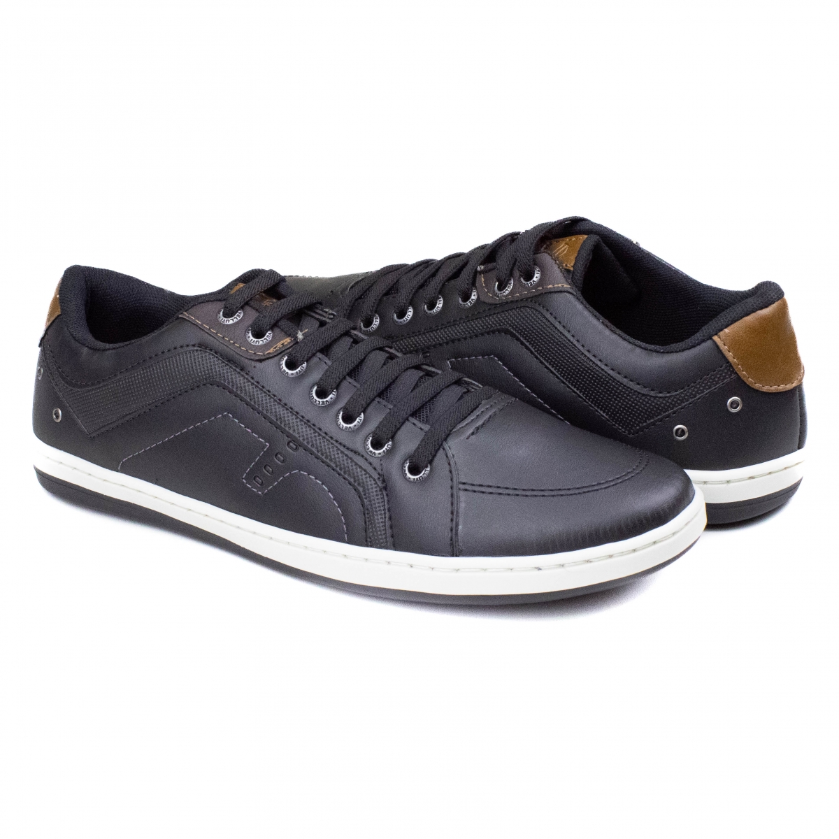 Vll Ui Sapatênis Masculino Velluti Calce Fácil - PRETO - 5797