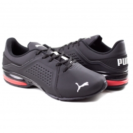 Tênis Masculino Viz Runner Puma - Preto/vermelho