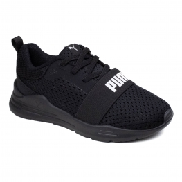 Tênis Infantil Masculino Puma Wired Run  - PRETO/PRETO