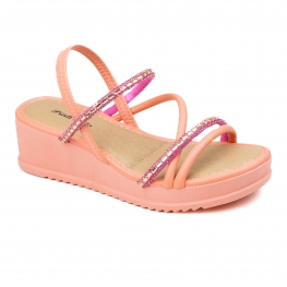 Sandália Infantil Feminina Pink Cats Anabela - BEGONIA