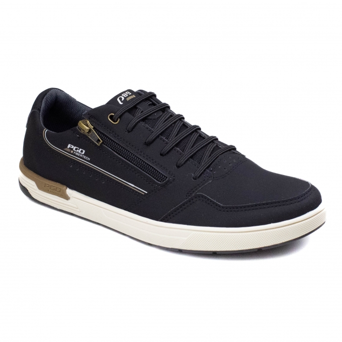 Sapatênis Masculino Pegada Zíper Nobuck - PRETO