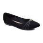Sapatilha Feminina Moleca Bico Fino - PRETO