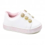 Tênis Infantil Feminino Molekinha Metal - BRANCO