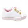 Tênis Infantil Feminino Molekinha Metal - BRANCO