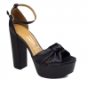 Sandália Feminina Vizzano Salto Meia Pata - PRETO