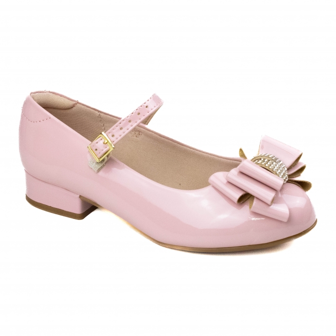 Sapato Infantil Feminino Molekinha Laço Verniz - ROSA