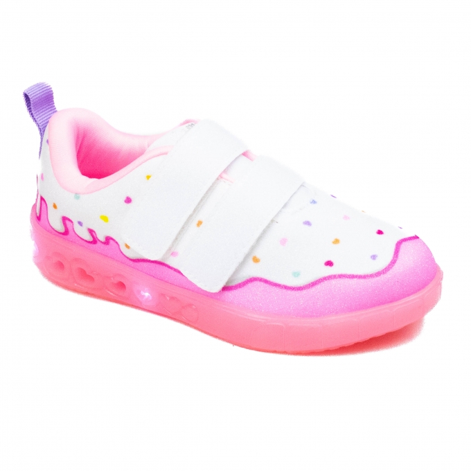Tênis Infantil Feminino Molekinha Led - BRANCO/COLORIDO