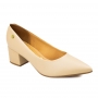 Sapato Feminino Vizzano Salto Baixo - BEGE