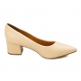 Sapato Feminino Vizzano Salto Baixo - BEGE
