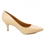 Scarpin Feminino Vizzano Baixo Pelica - BEGE