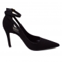 Scarpin Feminino Bebecê Salto Nobuck - PRETO/PRETO