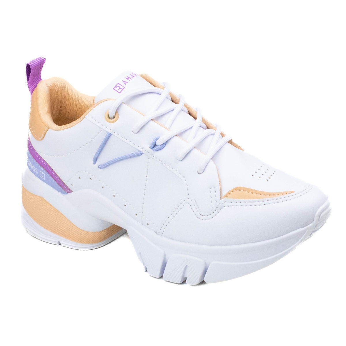 Tênis Feminino Ramarim Jogging - BRANCO/COLORIDO