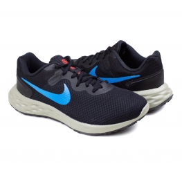 Tênis Masculino Nike Revolution 6 NN - BLACK/LASER BLUE-COBBLESTONE