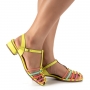 Sandália Feminina Mississipi Salto Baixo Huarache - CITRUS/MANDARIM