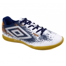 Chuteira Futsal Indoor Umbro Cosmic - BRANCO/MARINHO/LARANJA