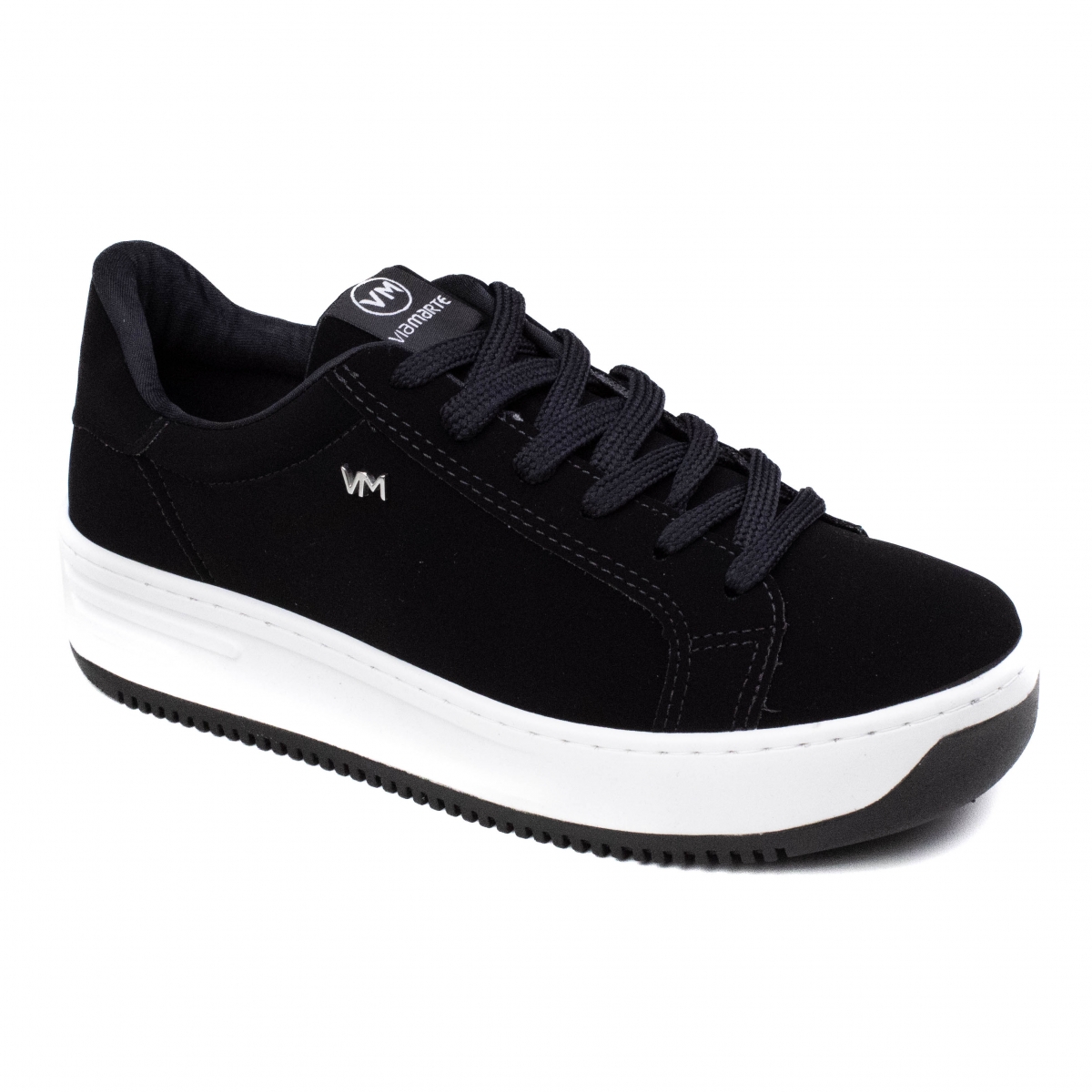 Tênis Feminino Via Marte Street Nobuck - PRETO