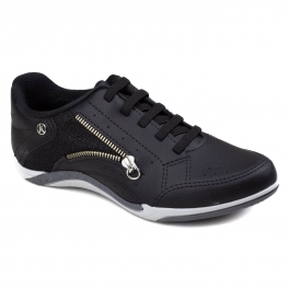Tênis Feminino Kolosh Enfeite Zíper - PRETO