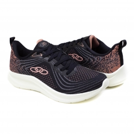Tênis Feminino Olympikus Onda - PRETO/ROSA COPER
