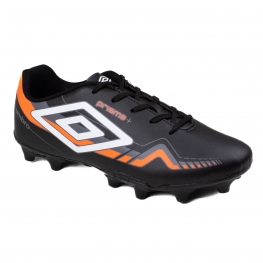 Chuteira Campo Umbro Prisma+ - PRETO/BRANCO/CORAL