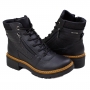 Coturno Feminino Dakota Cano Baixo Couro  - PRETO