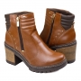 Bota Feminina Dakota Cano Baixo Zíper - CONHAQUE