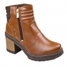 Bota Feminina Dakota Cano Baixo Zíper - CONHAQUE