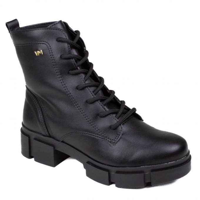 Coturno Feminino Via Marte Tratorado - PRETO