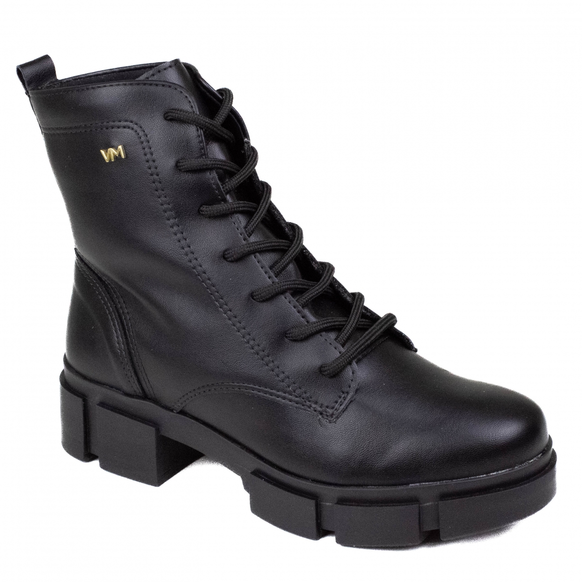 Coturno Feminino Via Marte Tratorado - PRETO