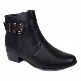 Bota Feminina Comfortflex Cano Baixo - PRETO